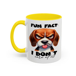 Funny Dog Accent Coffee Mug - Beagle Lover Gift, Pet Owner Present, Unique Animal Mug, Quirky Home Decor, Fun Fact Design