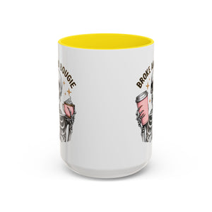 Broke and Bougie Coffee Mug, Skeleton Mug, Halloween Mug, Unique Gift for Coffee Lovers, Spooky Decor