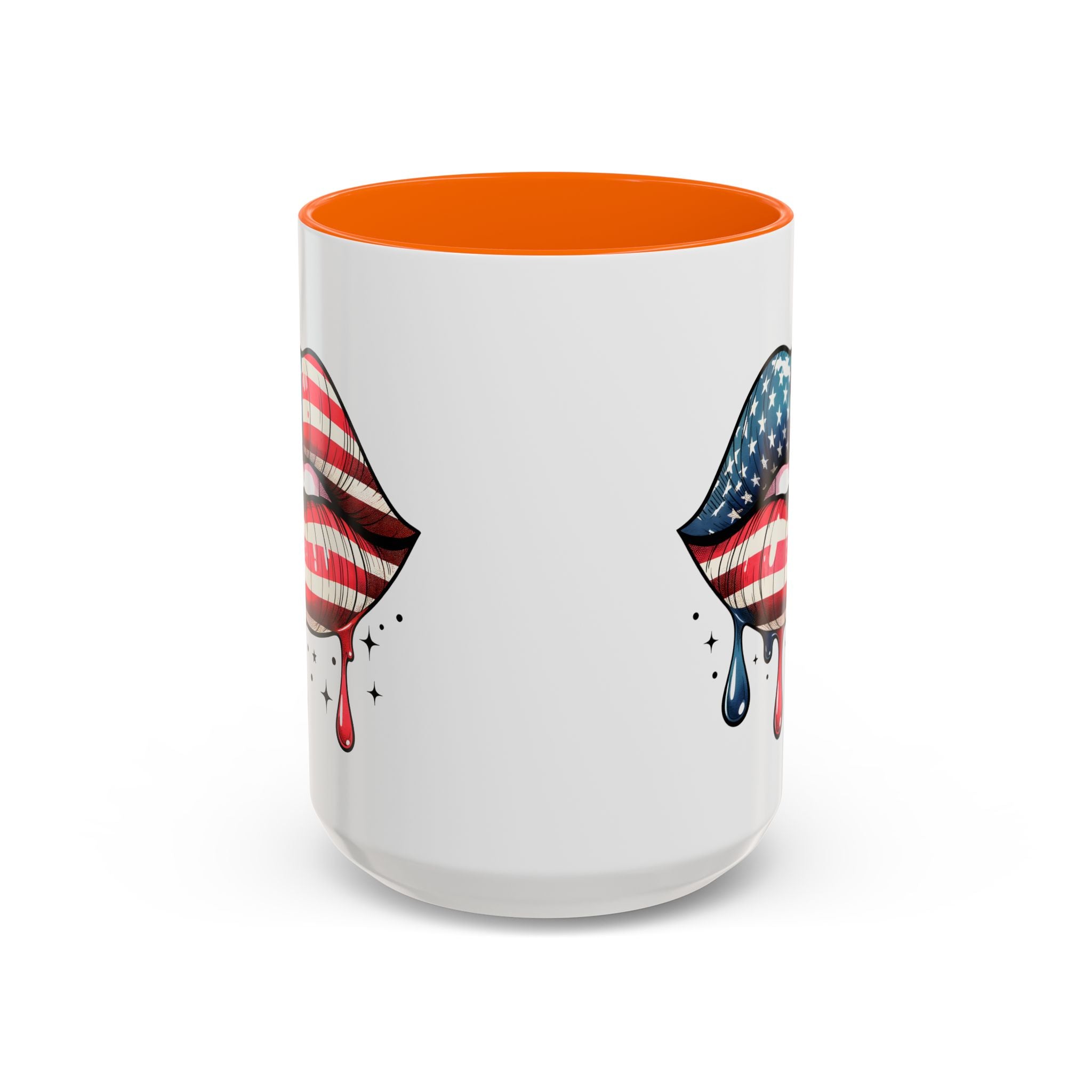 Patriotic Lip Print Coffee Mug – 11oz & 15oz