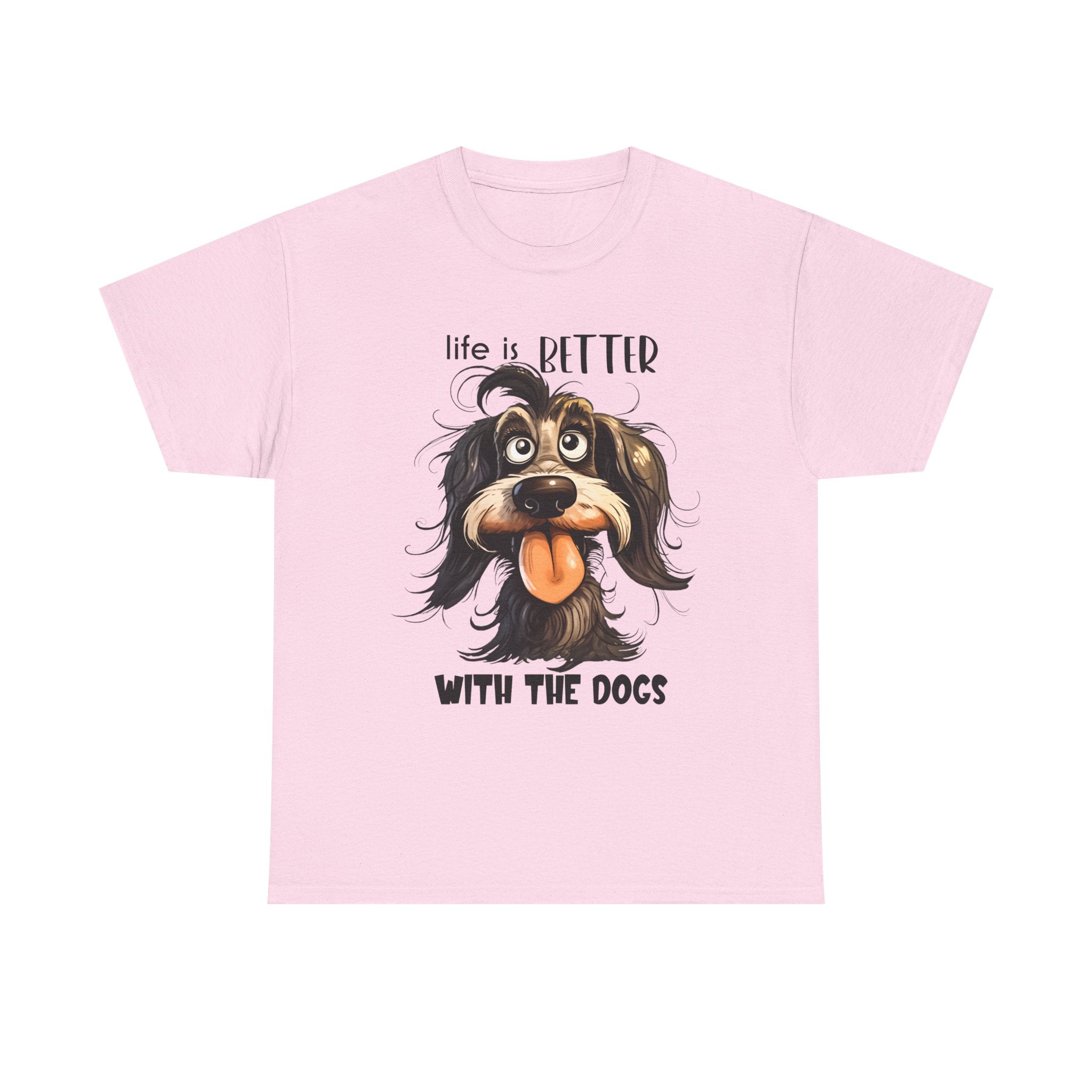 Life is Better with the Dogs Unisex Tee, Funny Dog Lover T-Shirt, Pet Gift, Dog Mom Shirt, Animal Lover Apparel