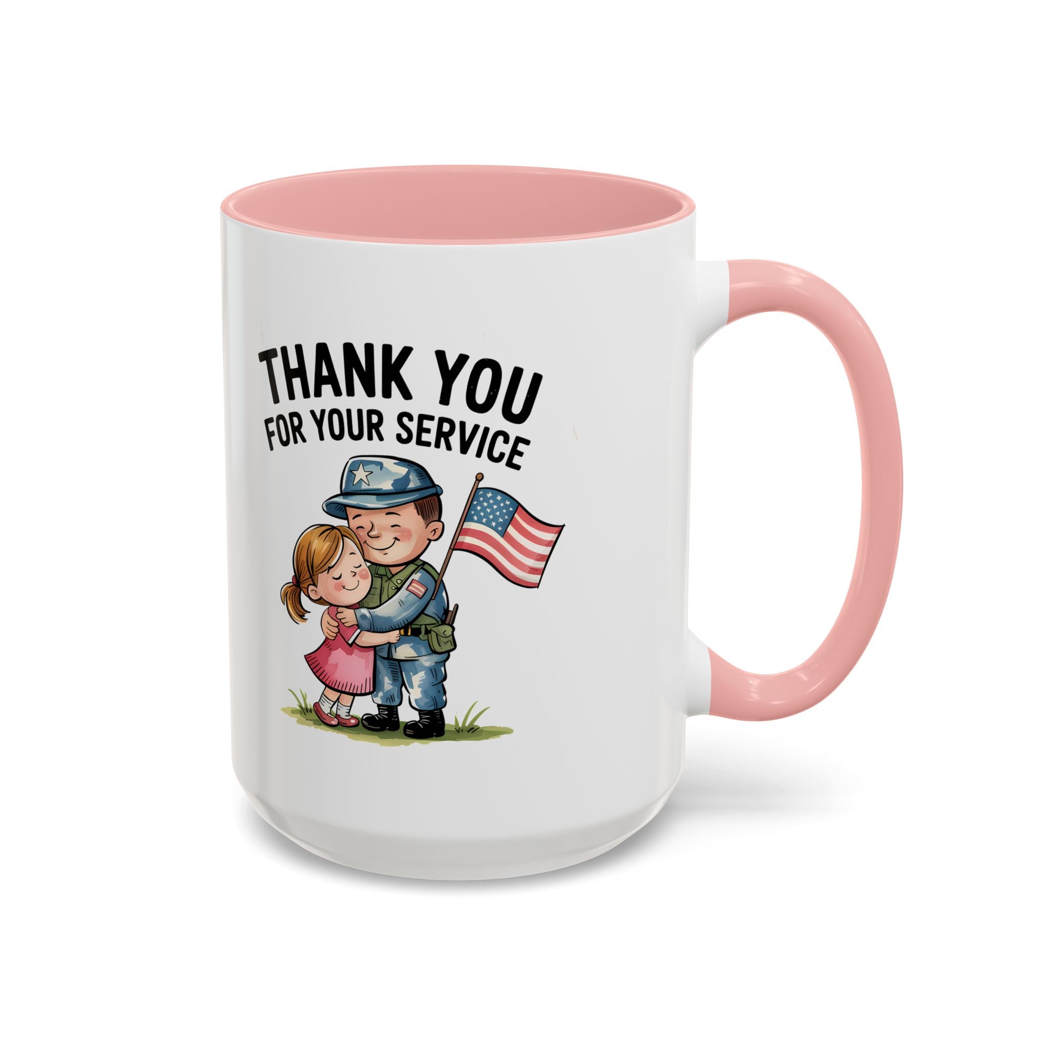 Thank You for Your Service Coffee Mug - 11oz & 15oz Accent Mugs for Veterans Appreciation