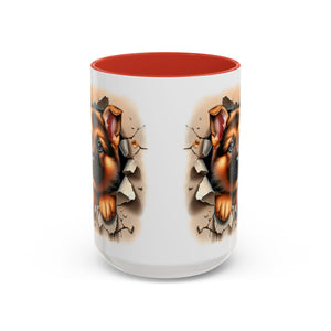 German Shepherd Accent Coffee Mug | Dog Lover Gift, Tasty Hot Beverage Cup, Pet Themed Kitchenware, Animal Adoption Cup, Unique Pet Gift