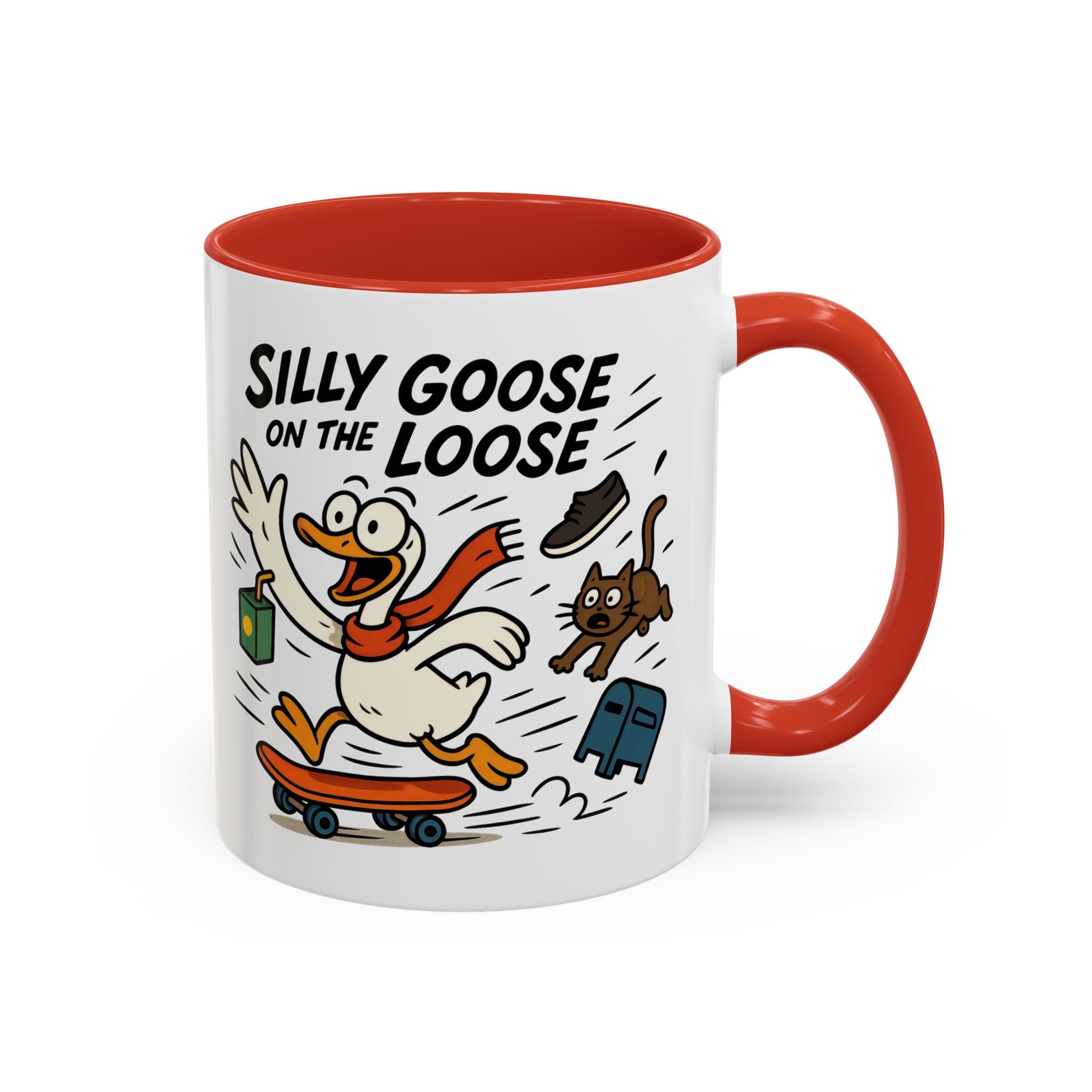 Silly Goose Coffee Mug - Fun Gift for Animal Lovers, Quirky Desk Decor, Inspirational Drinkware, Home & Office Tea Cups