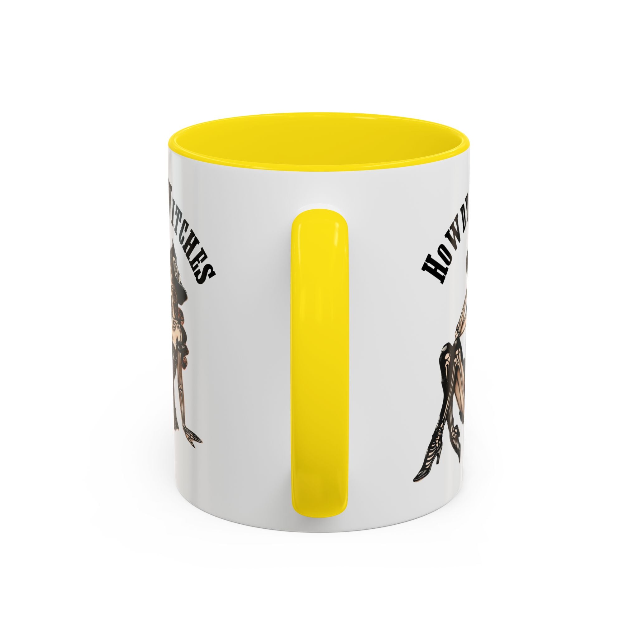 Howdy Witches Coffee Mug - Spooky Halloween Mug, Gift for Witches, Witchy Decor, Gothic Coffee Cup, Skeleton Design