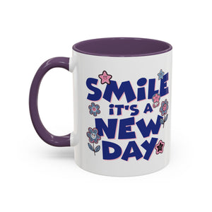 Inspirational Flower Design Coffee Mug - "Smile It's a New Day" - Perfect Gift for Coffee Lovers