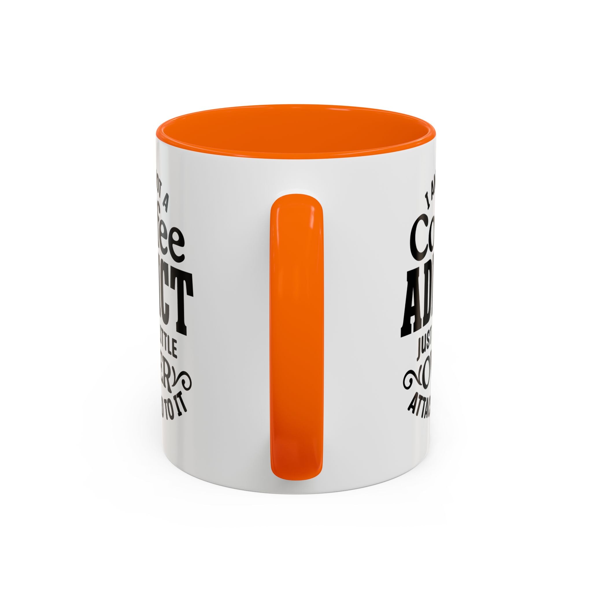 Coffee Addict Mug, Funny Coffee Lover Gift, Black Accent Mug, Warm Beverage Cup, Office Humor Drinkware
