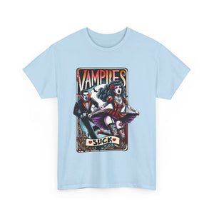 vampires suck horror art Unisex Heavy Cotton Tee men women