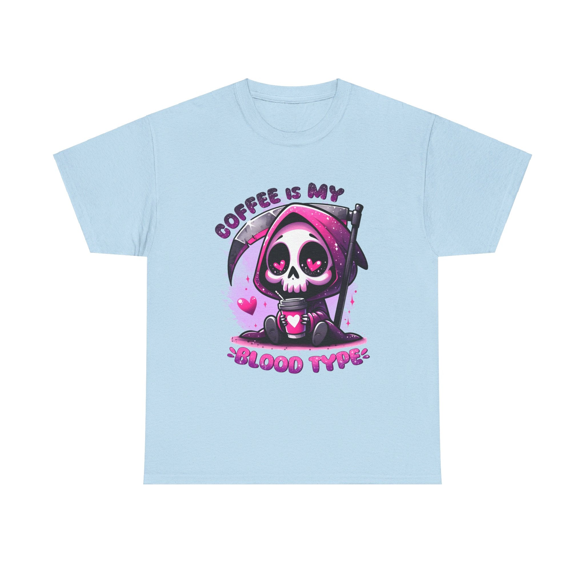 grim reaper coffee is my blood type Unisex Heavy Cotton Tee by the x m world