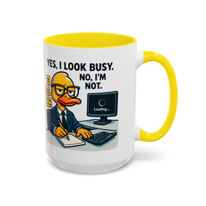 Funny Office Mug, Quirky Coffee Cup, Duck Humor Mug, Gift for Coworkers, Cute Desk Mug