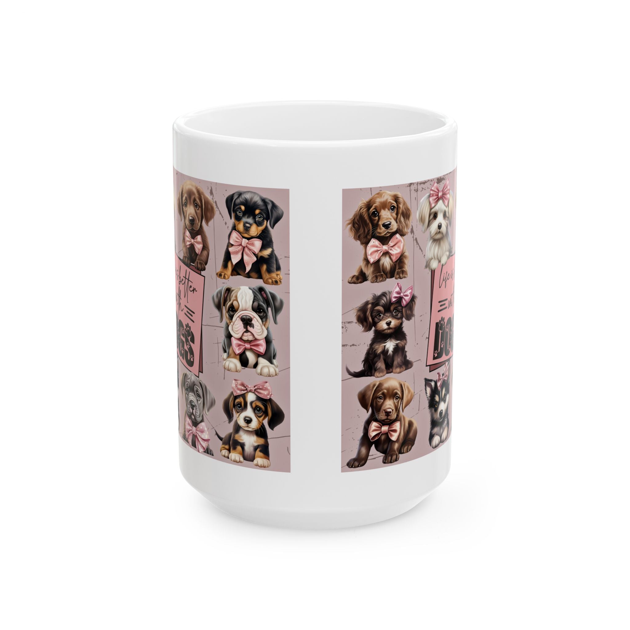 Puppy Love coffee Mug – Adorable Dog-Themed Coffee Cup, Gift for Dog Lovers, Pet Parent Mug, Cute Animal Décor, Birthday Present