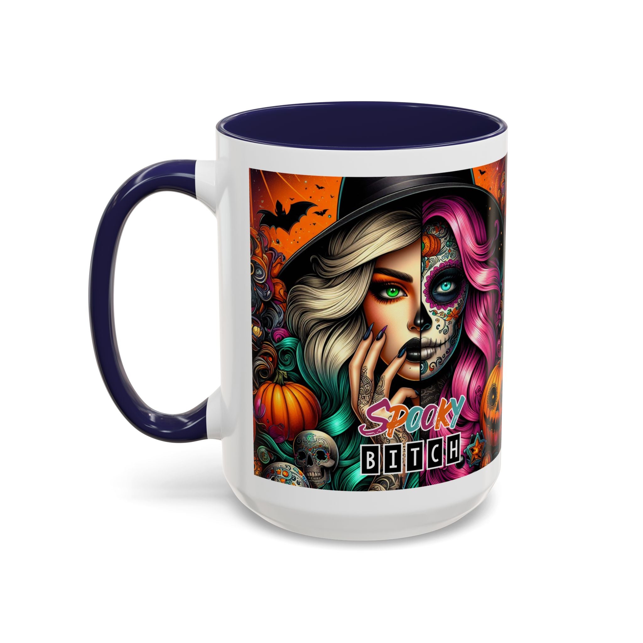 Spooky Bitch Halloween Coffee Mug - 11oz & 15oz | Witchy Vibes for Gifting, Halloween Decor, Fun Coffee Lover Gift, Spooky Season Must-Have