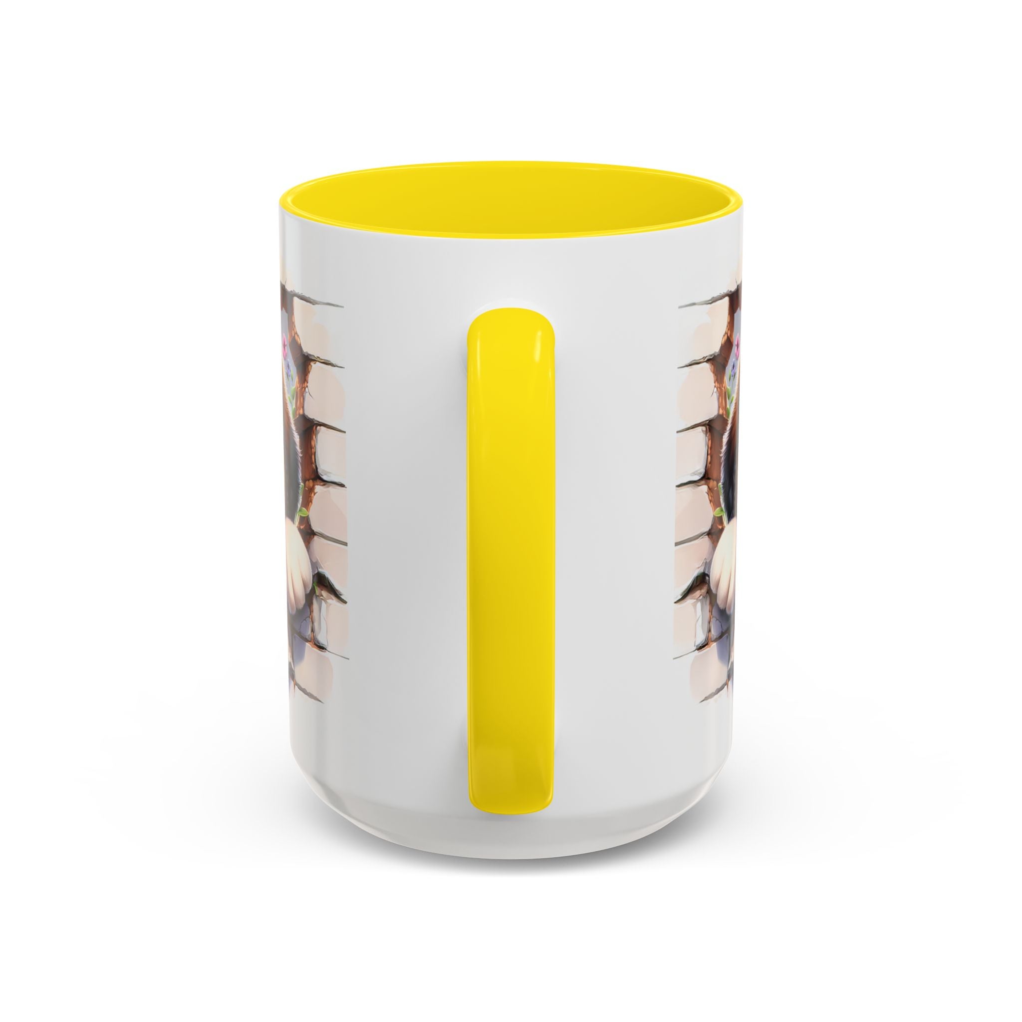 Cute Dog Breakthrough Accent Coffee Mug - Gift for Dog Lovers, Home Decor, Personalized Pet Mug, Puppy Lover's Kitchenware