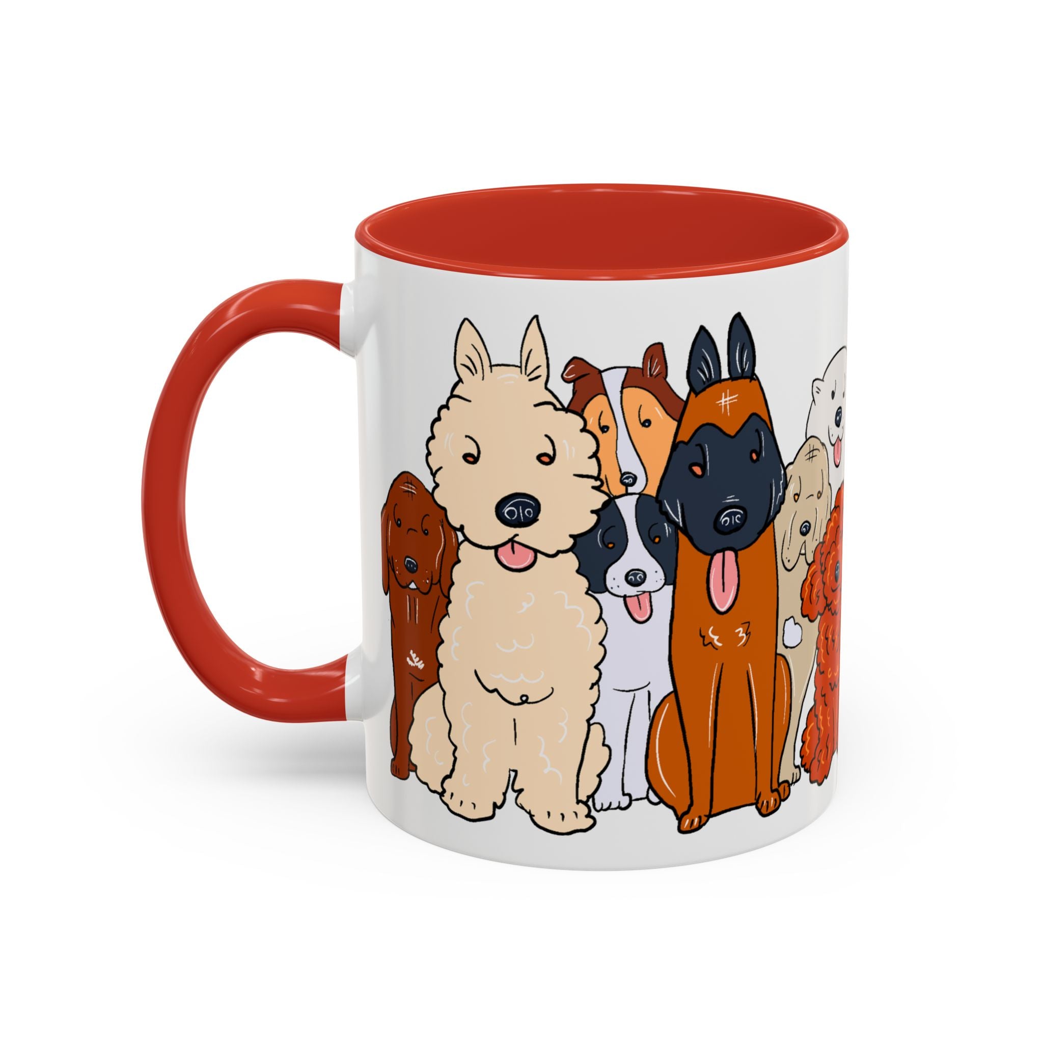 Cute Dog Breed Accent Coffee Mug, Pet Lover Gift, Canine Mug, Gifts for Dog Owners, Puppy Lover Mug