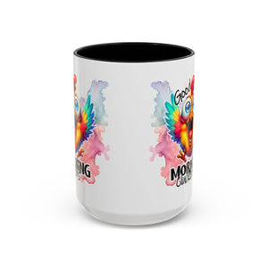 good Morning Mug with Cheerful Rooster Design - Perfect for Coffee Lovers, Gifting, Morning Routine, Kitchen Decor, Bird Enthusiasts