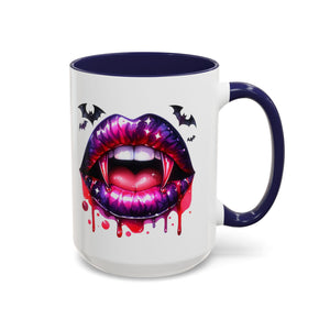 Gothic Vampire Coffee Mug, Halloween Mug, Dark Aesthetic, bats, Spooky Home Decor, Unique Coffee Cup