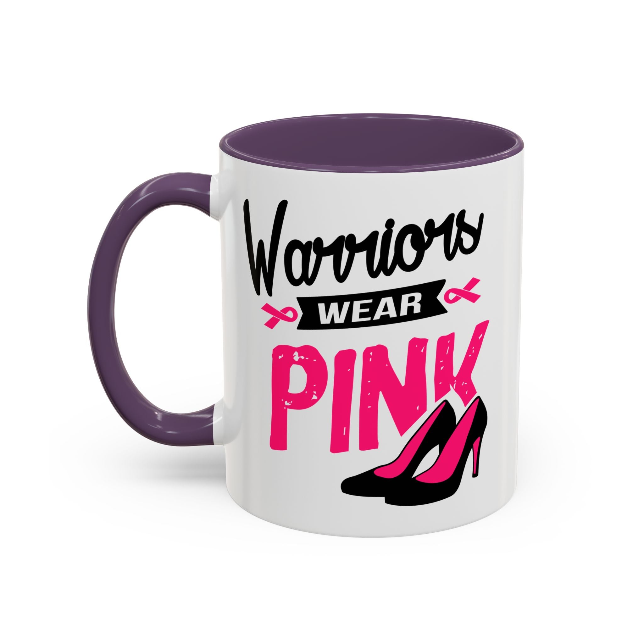 Breast Cancer Awareness Coffee Mug, Inspirational Gift, Warrior Mug, Pink Ribbon Awareness, Supportive Beverage Cup