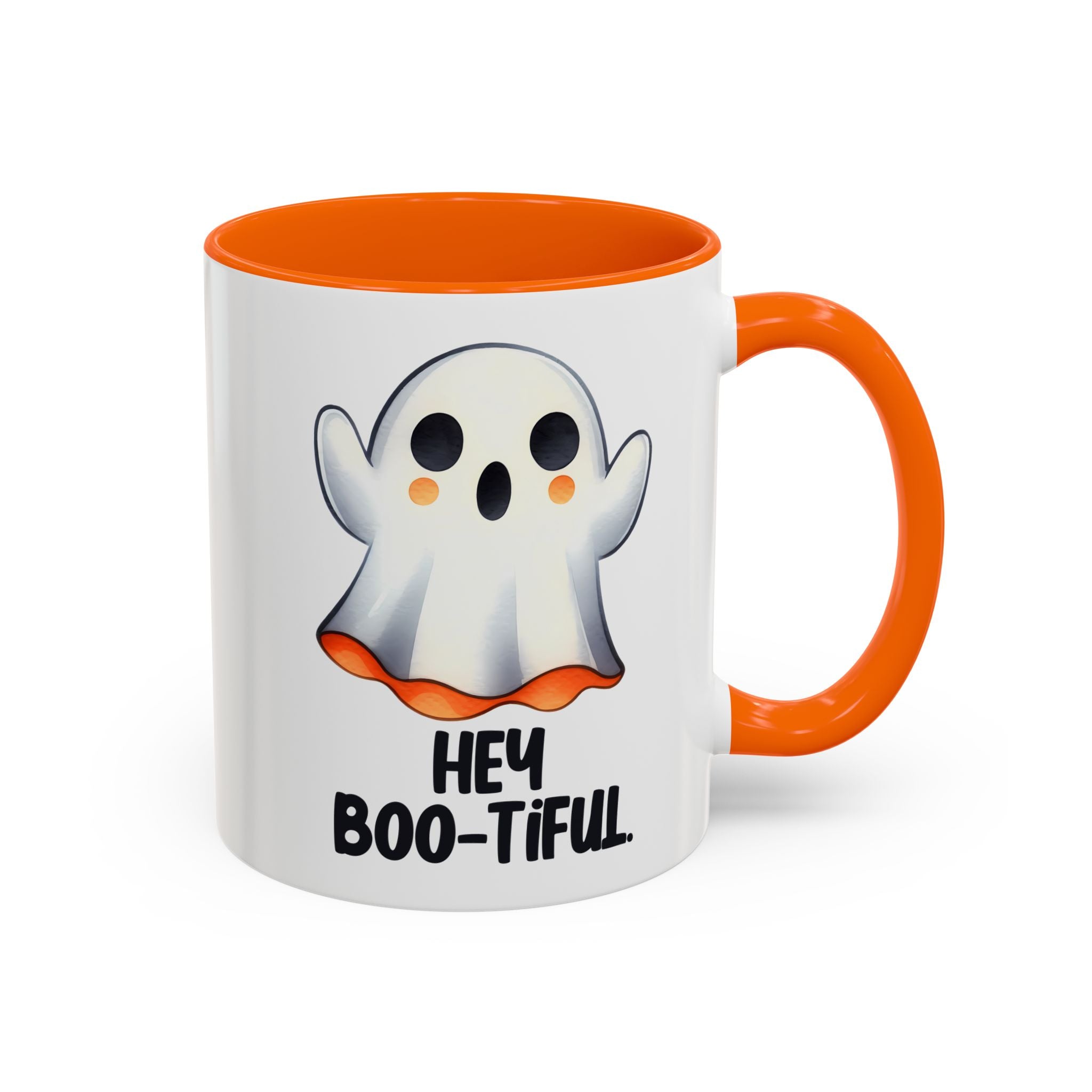 Hey Boo-tiful Ghost Coffee Mug, Halloween Mug, Cute Gift, Spooky Decor, Fun Mug