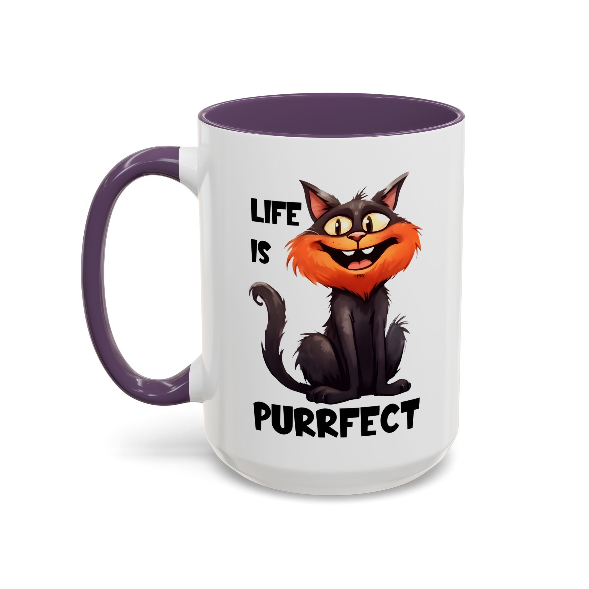 Purrfect Cat Accent Coffee Mug, Cat Lover Gift, Funny Drinkware, Cute Kitchen Accessory, Pet Owner Mug, Unique Gift Idea