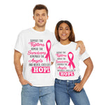 Hope Support Cotton Tee for Fighters and Survivors, Awareness T-Shirt, Breast Cancer Gift, Inspirational Apparel, Unisex Charity Shirt