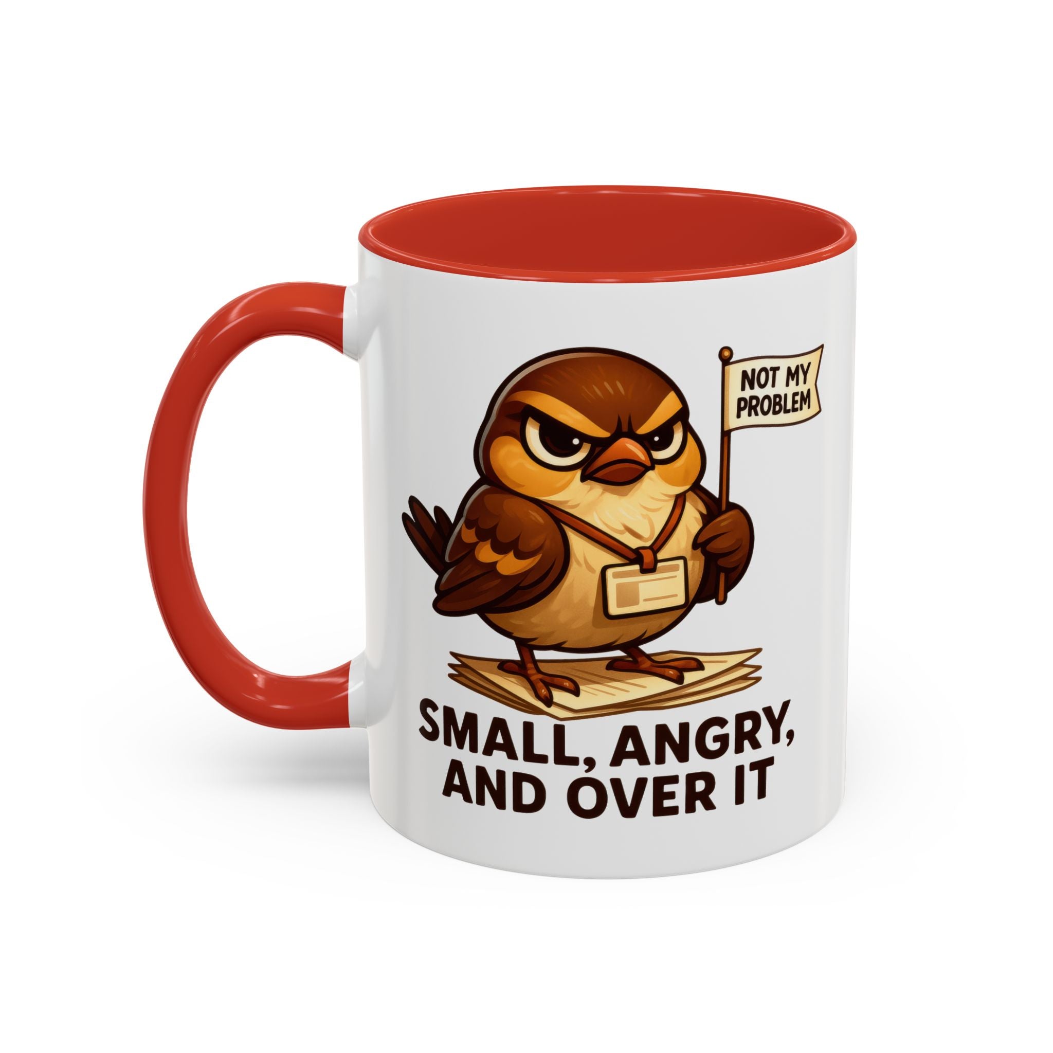 Funny Owl Coffee Mug, not my problem  Small Angry Owl Cup, Coffee Lover Present, Quirky Office
