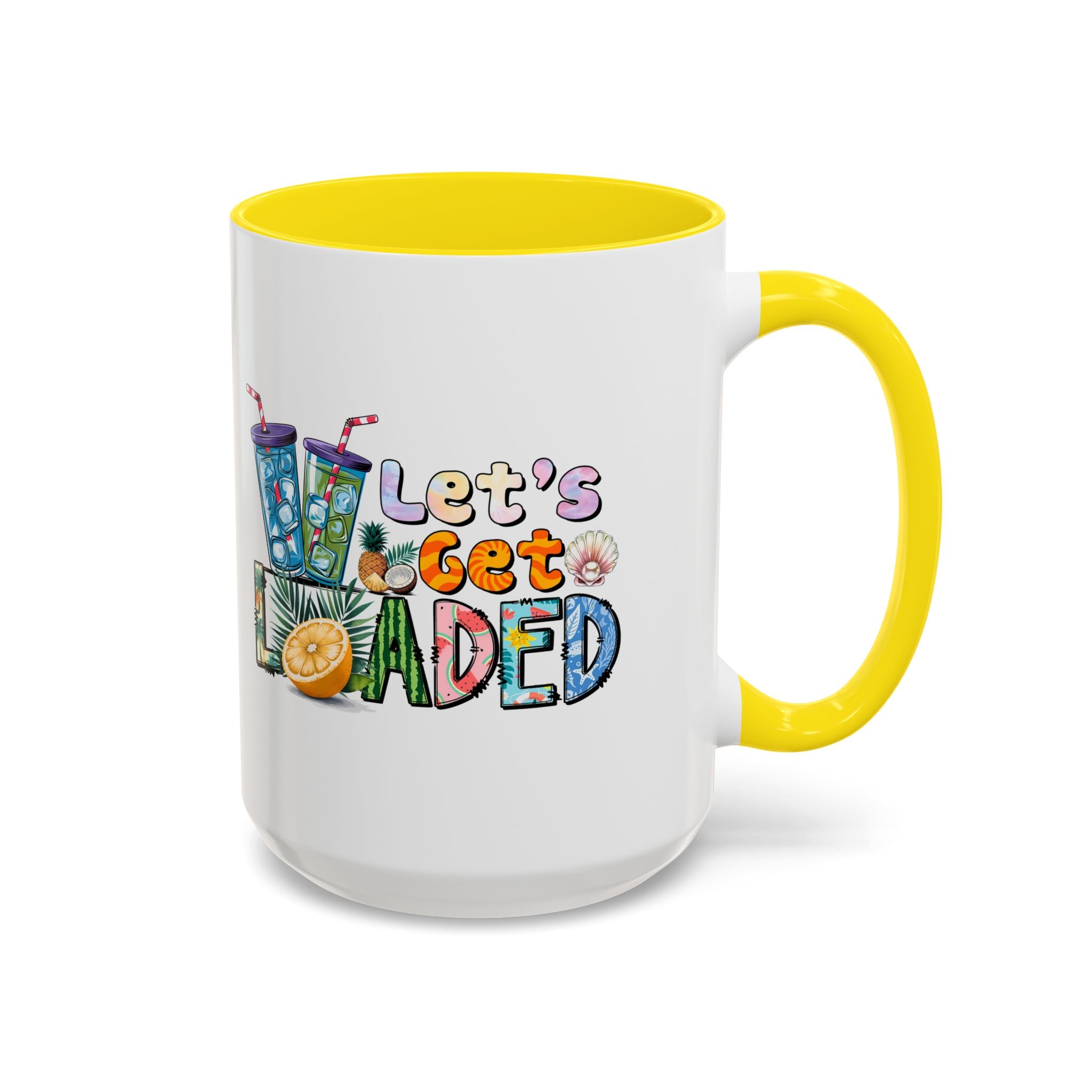 Colorful 'Let's Get Loaded' Coffee Mug - Fun Drinkware for Parties & Gatherings