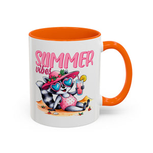 Summer Vibes Accent Coffee Mug - Fun & Colorful Design for Relaxing Moments