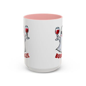 Boozy Ghost Accent Coffee Mug | Funny Halloween Tea Cup, Spooky Gift, Halloween Decor, Ghost Mug for Parties, Unique Drinkware