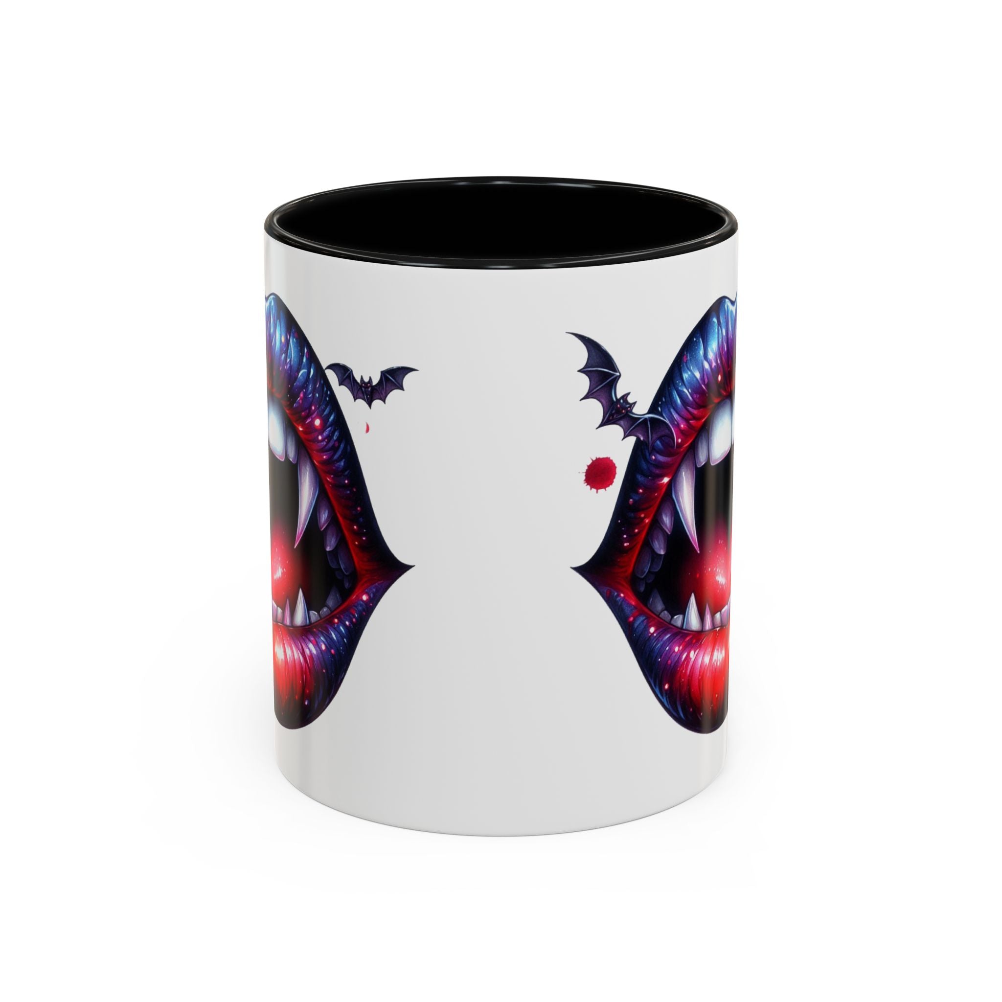 Vampire Lips Coffee Mug, Gothic Drinkware, Halloween Gift, Spooky Kitchen Decor, Vampires, Halloween Party Accessories