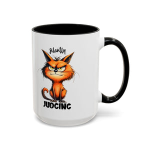 sarcasm attitude  Cat Coffee Mug - Just Judging - Perfect Gift for Cat Lovers, Pet Owners, Birthdays,  Funny Mug