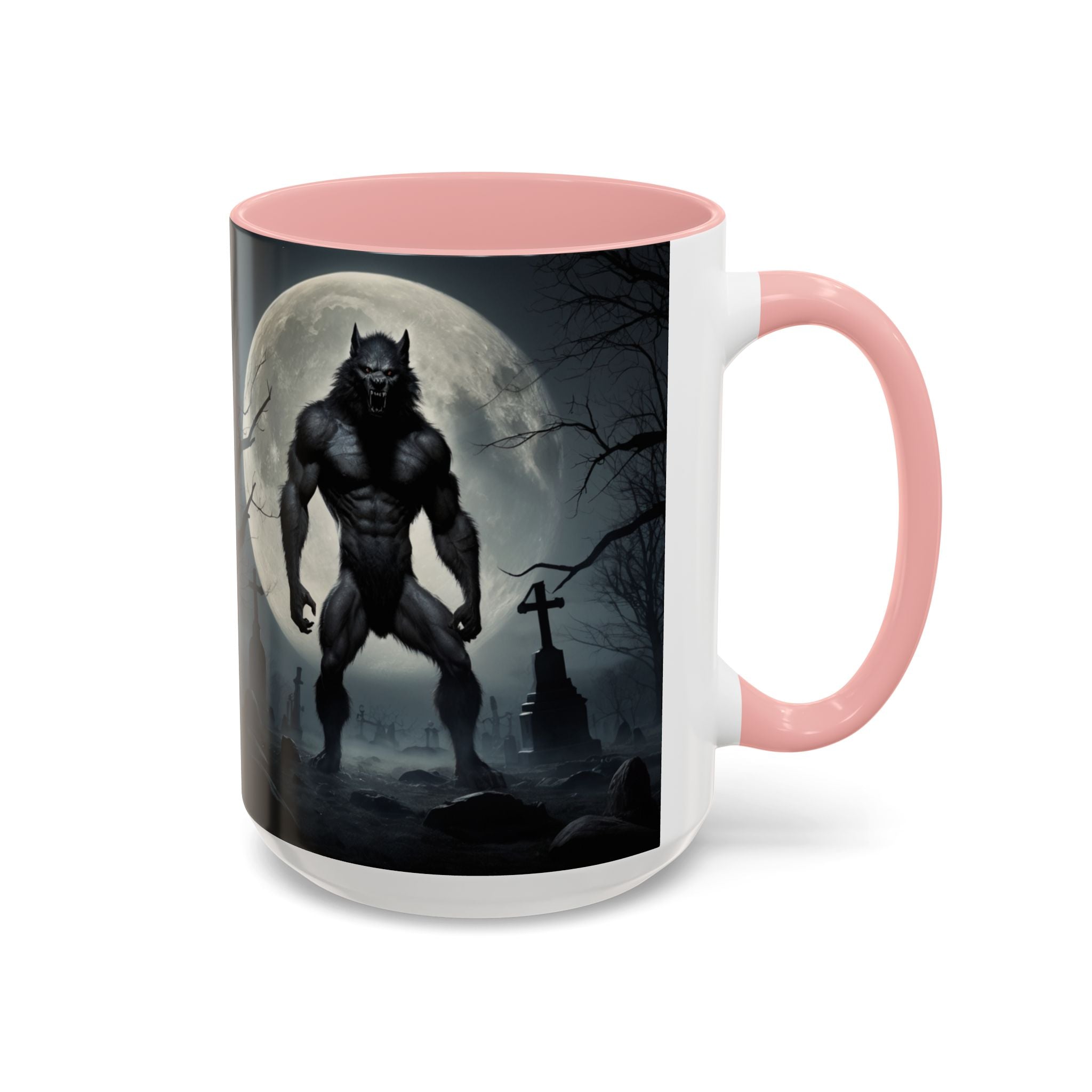 Werewolf Moon Coffee Mug — Gothic Graveyard Accent Mug (11/15oz) fantasy