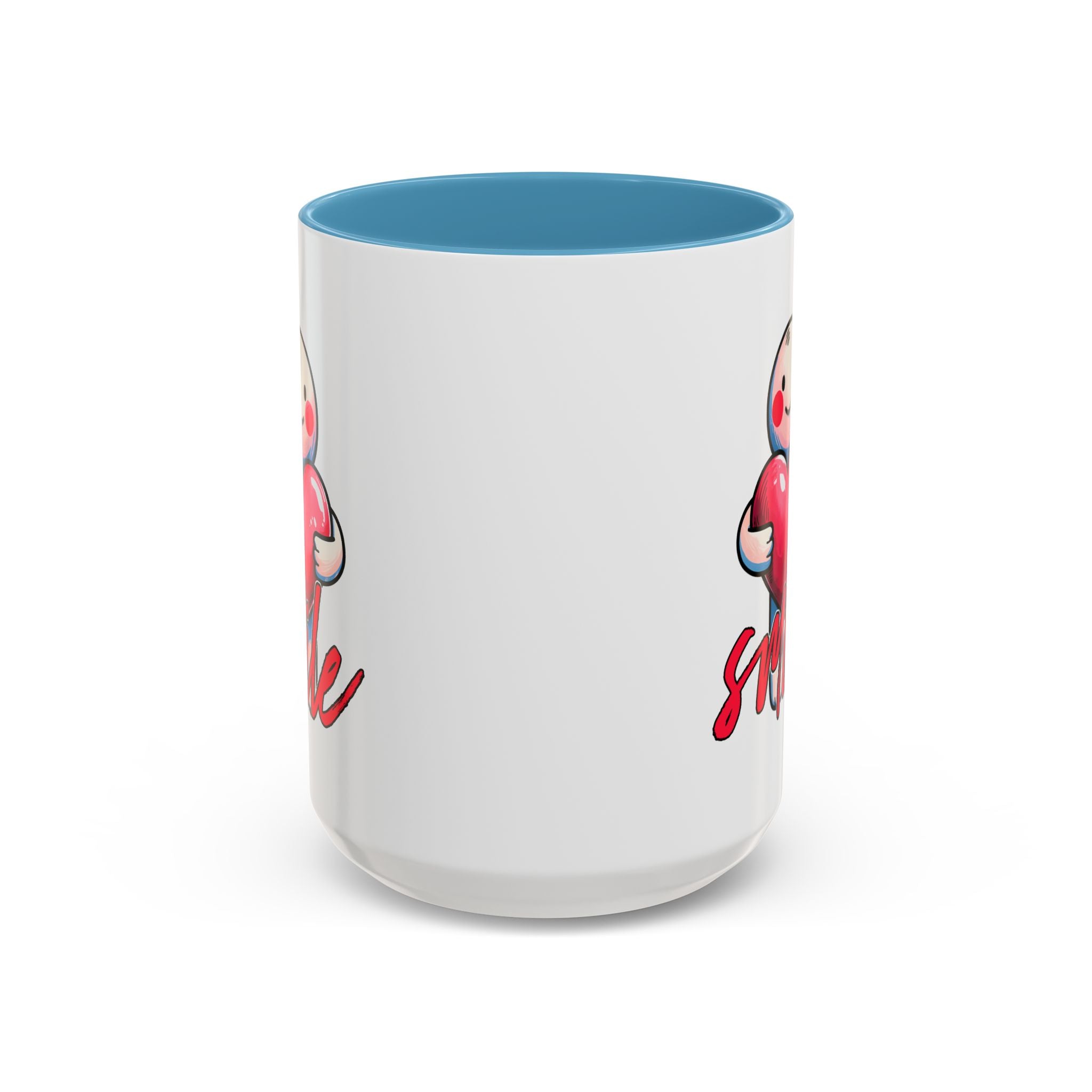 Smiling Heart Accent Coffee Mug - 11oz & 15oz | Cute Gift for Friends & Family