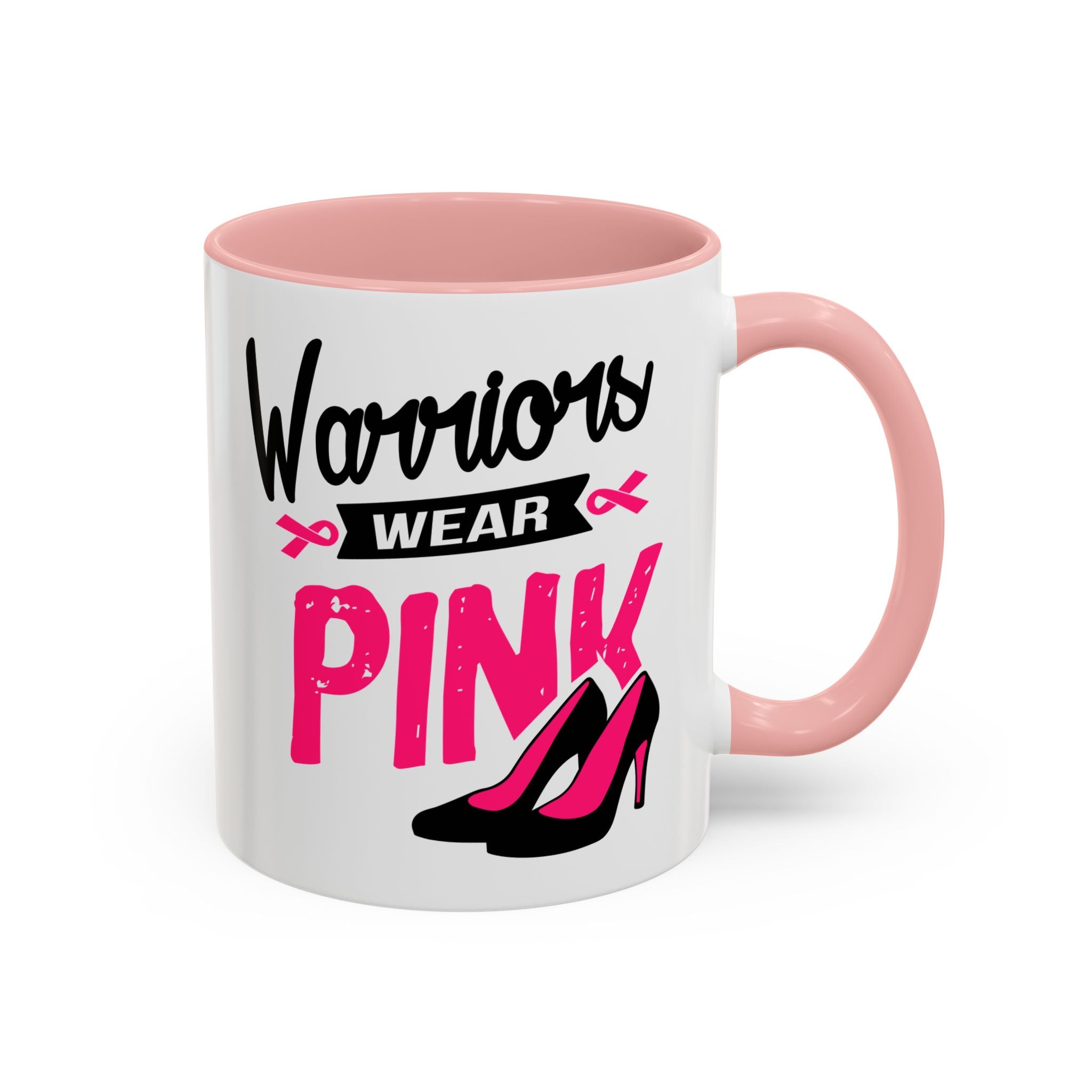 Breast Cancer Awareness Coffee Mug, Inspirational Gift, Warrior Mug, Pink Ribbon Awareness, Supportive Beverage Cup