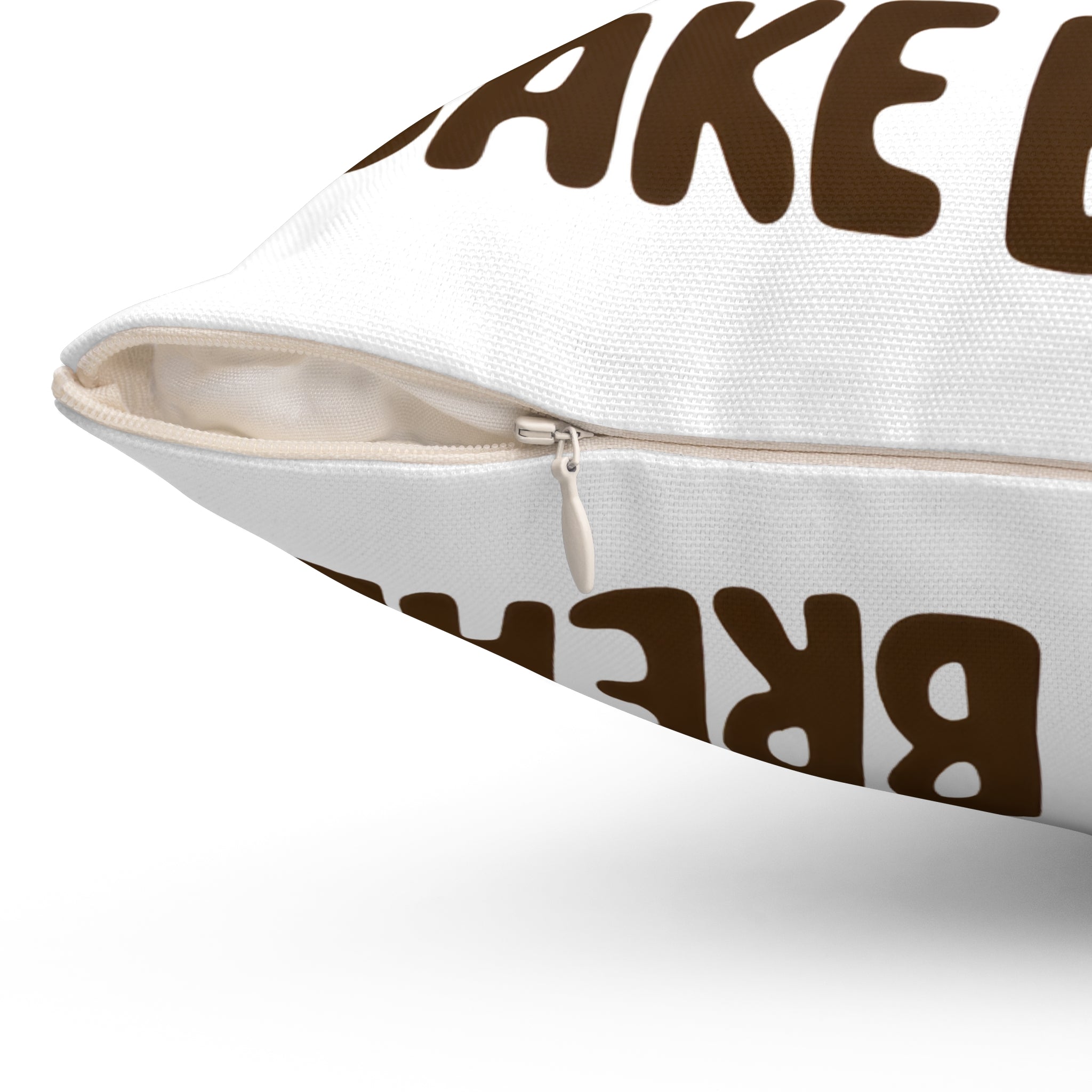 Square Pillow — "I Just Want to Drink Coffee and Bake Bread" Cozy Kitchen Decor