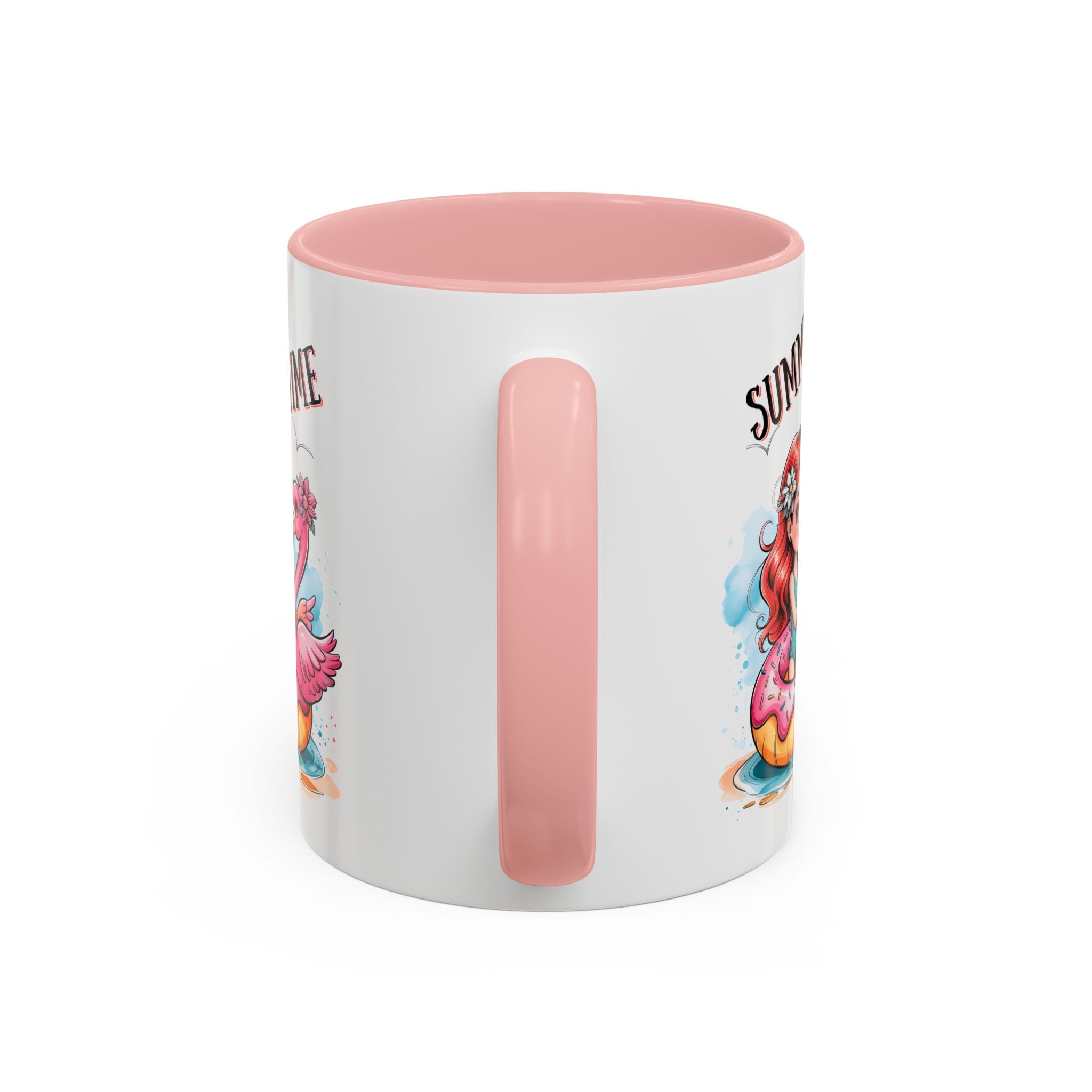 Summer Time Accent Coffee Mug - 11oz & 15oz funny cute girl floating