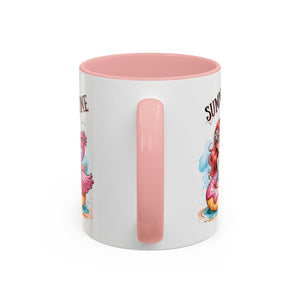 Summer Time Accent Coffee Mug - 11oz & 15oz funny cute girl floating
