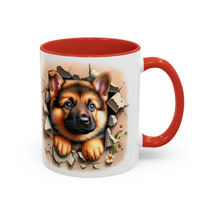 German Shepherd Accent Coffee Mug | Dog Lover Gift, Tasty Hot Beverage Cup, Pet Themed Kitchenware, Animal Adoption Cup, Unique Pet Gift