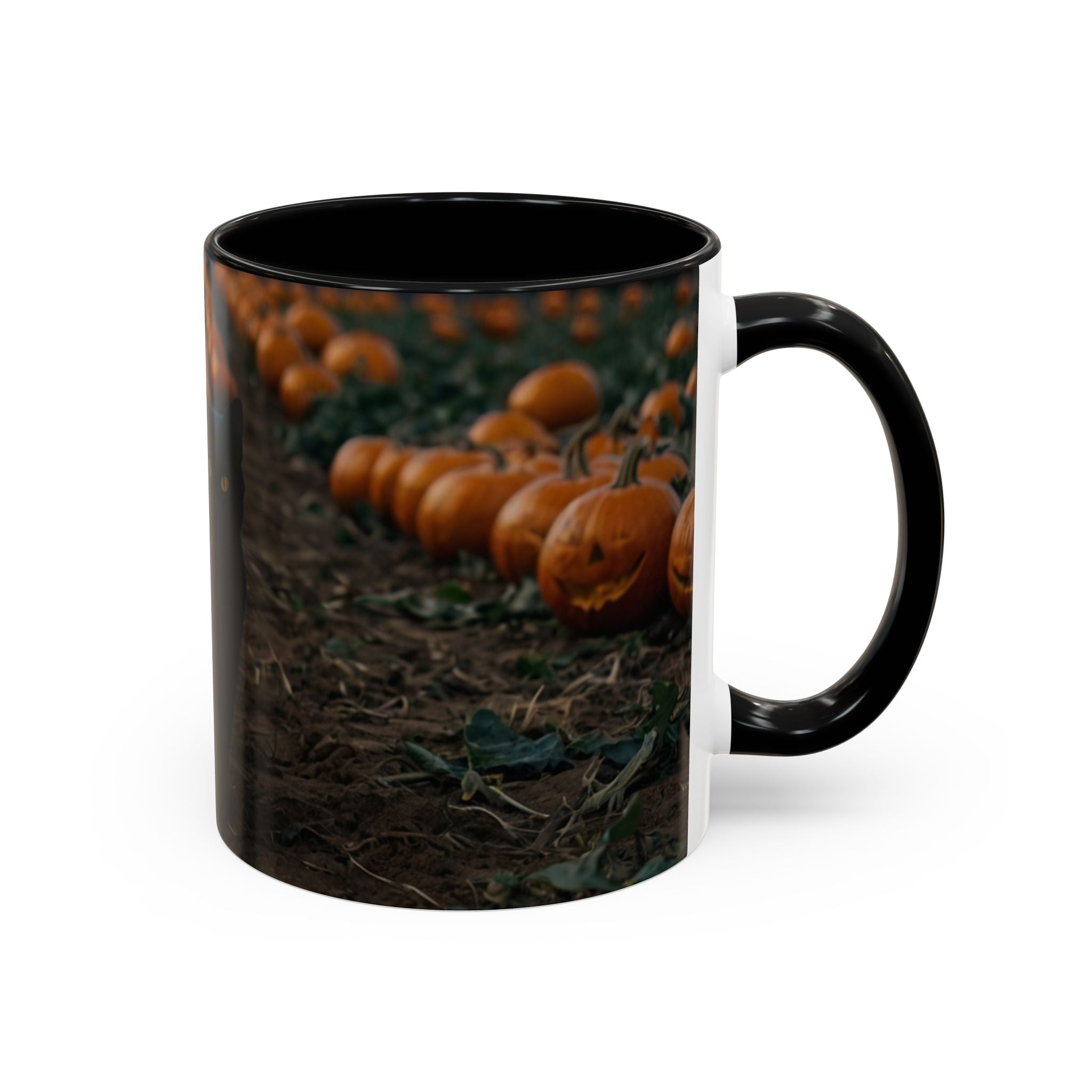 Halloween Black Cat Pumpkin Coffee Mug spooky magical