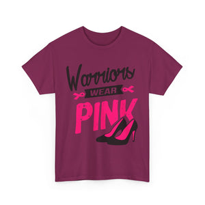 Warriors Wear Pink T-Shirt | Support Breast Cancer Awareness, Gift for Survivors, Inspirational Tee, Unisex Cotton Shirt