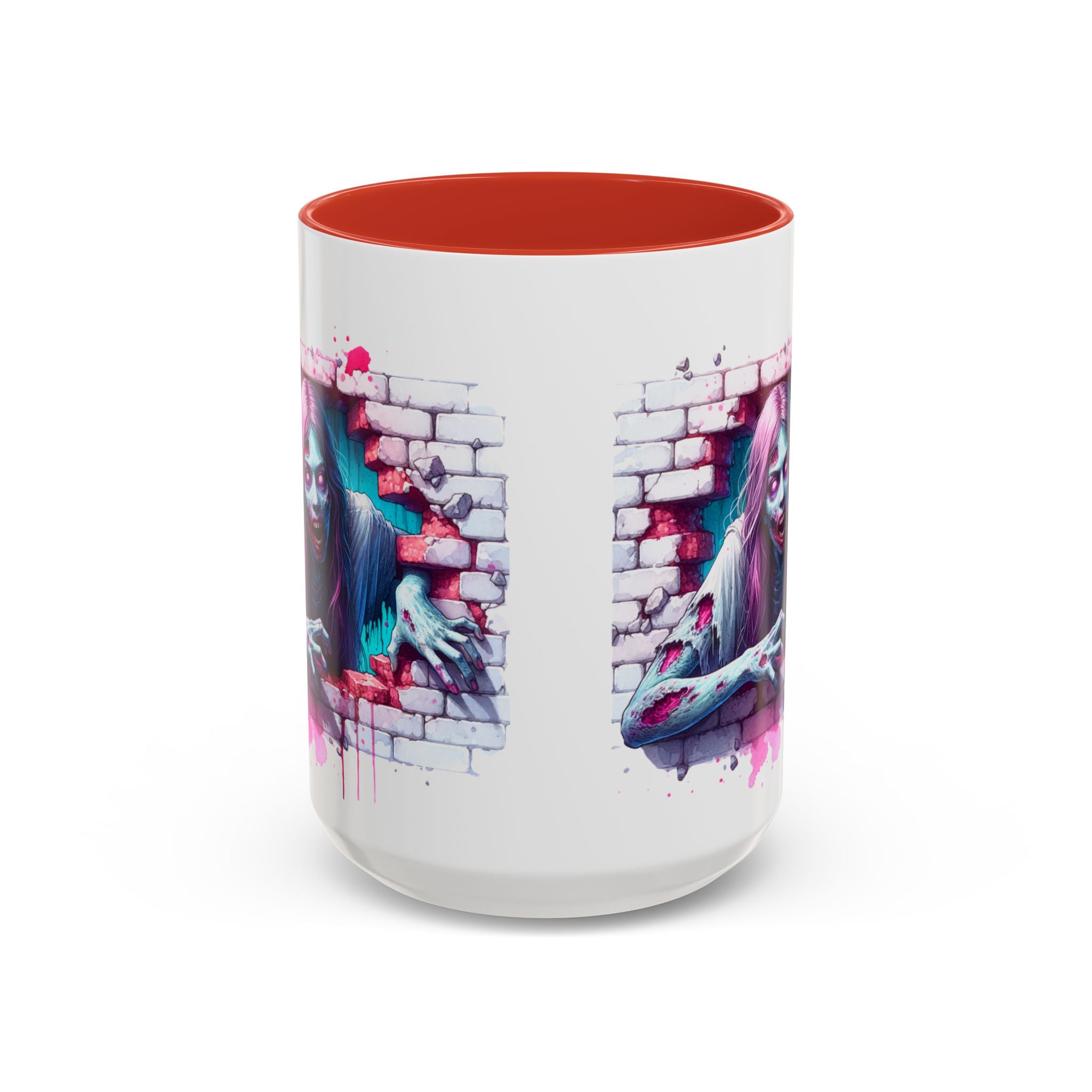 Spooky Zombie Accent Coffee Mug | Halloween Gift, Horror Decor, Unique Coffee Cup, Gothic Style, Zombie Art