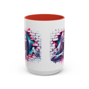 Spooky Zombie Accent Coffee Mug | Halloween Gift, Horror Decor, Unique Coffee Cup, Gothic Style, Zombie Art