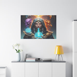 Mystical Sorceress Canvas Artwork - Fantasy Wall Decor