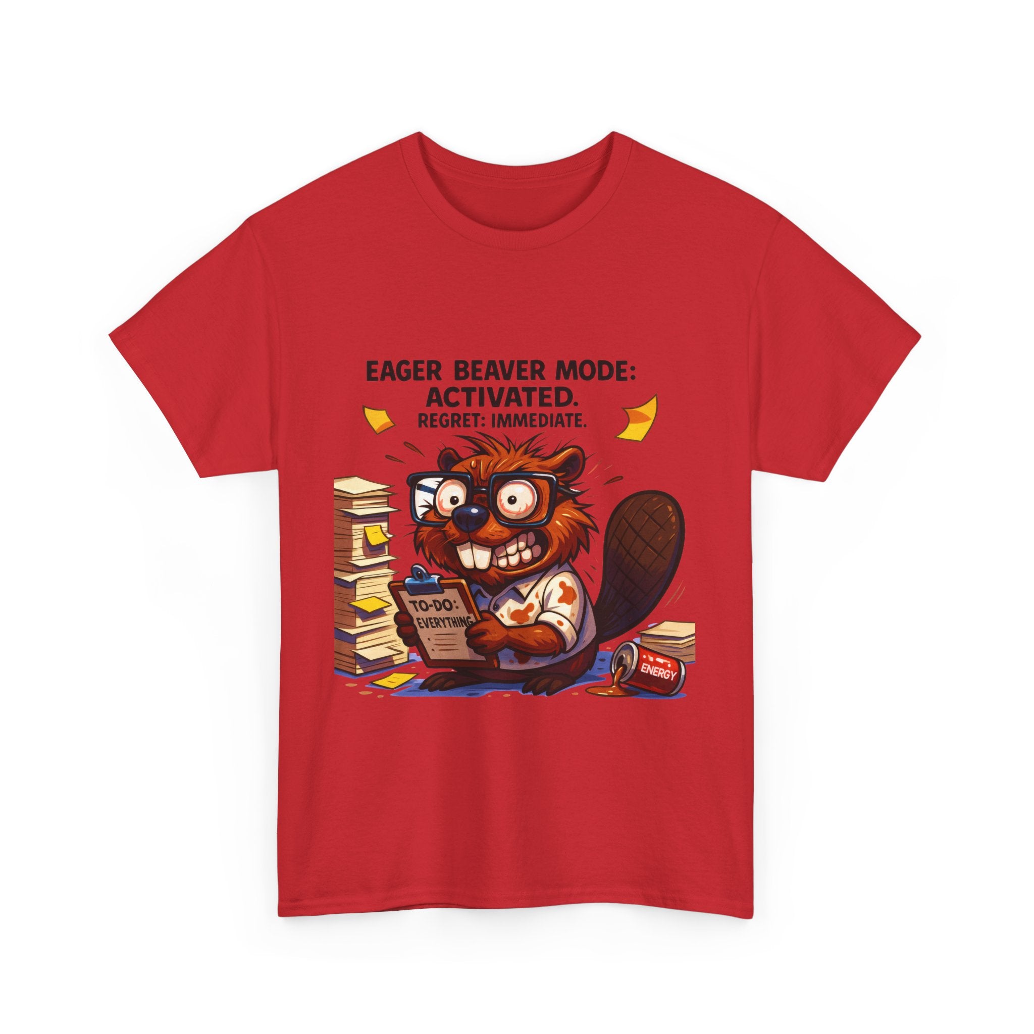Eager Beaver Unisex Tee: Fun Gift for Book Lovers, Cozy Casual Wear, Quirky Graphic Tee, Perfect for Reading Festivals, Birthday Gift