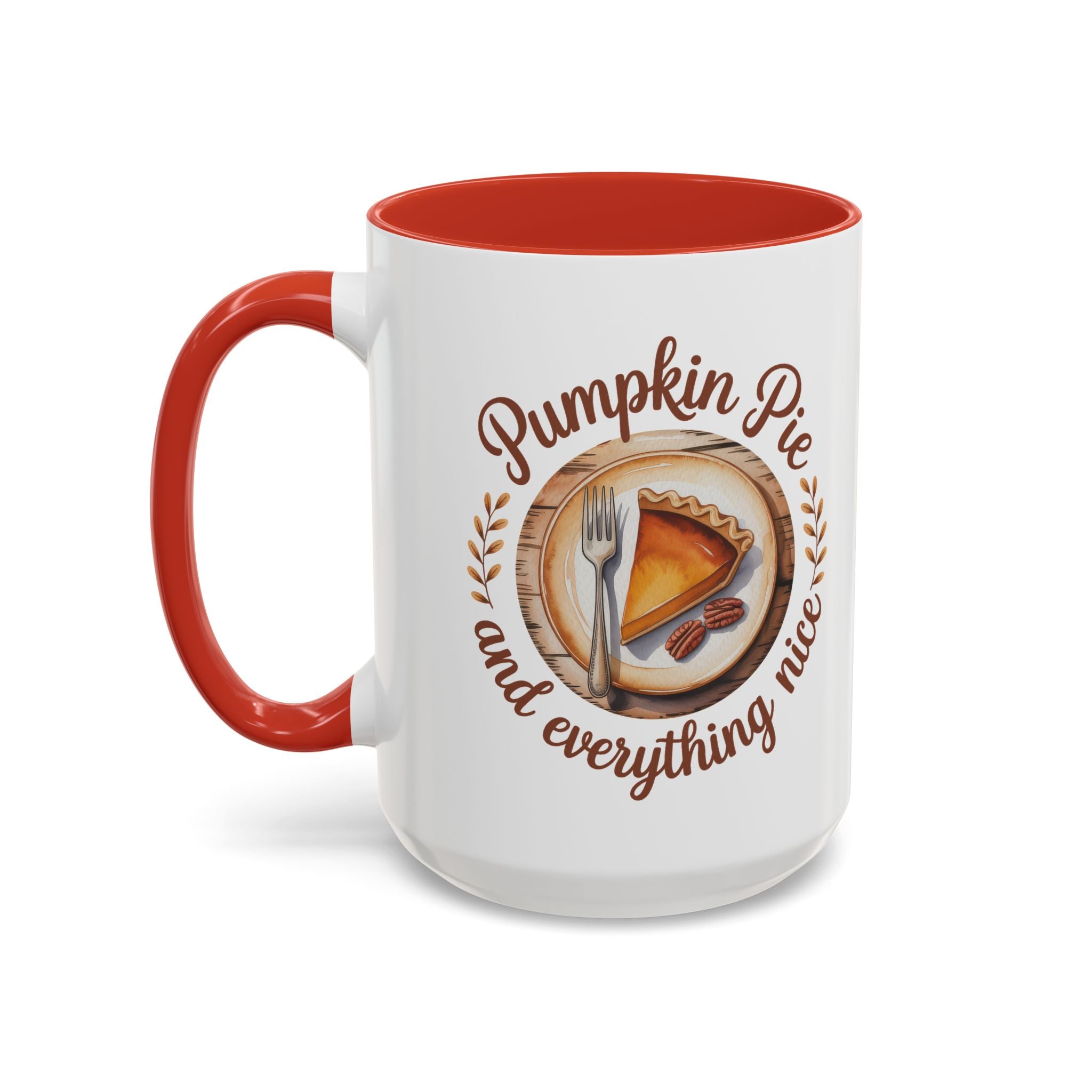 Pumpkin Pie Accent Coffee Mug - Perfect for Fall and Thanksgiving Warmth