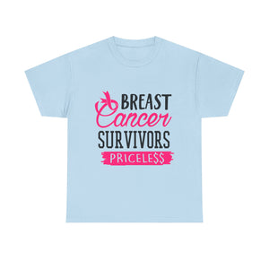 Breast Cancer Survivor Tee, Inspirational Shirt, Unisex Heavy Cotton Tee, Support Breast Cancer Awareness, Gift for Survivors