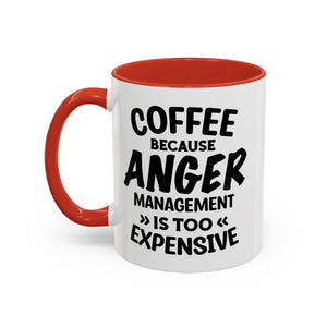 Funny Anger Management Coffee Mug, Gift for Coffee Lovers, Stress Relief, Black Accent, Humorous Cup for Friends, Office Humor, Funny Gifts