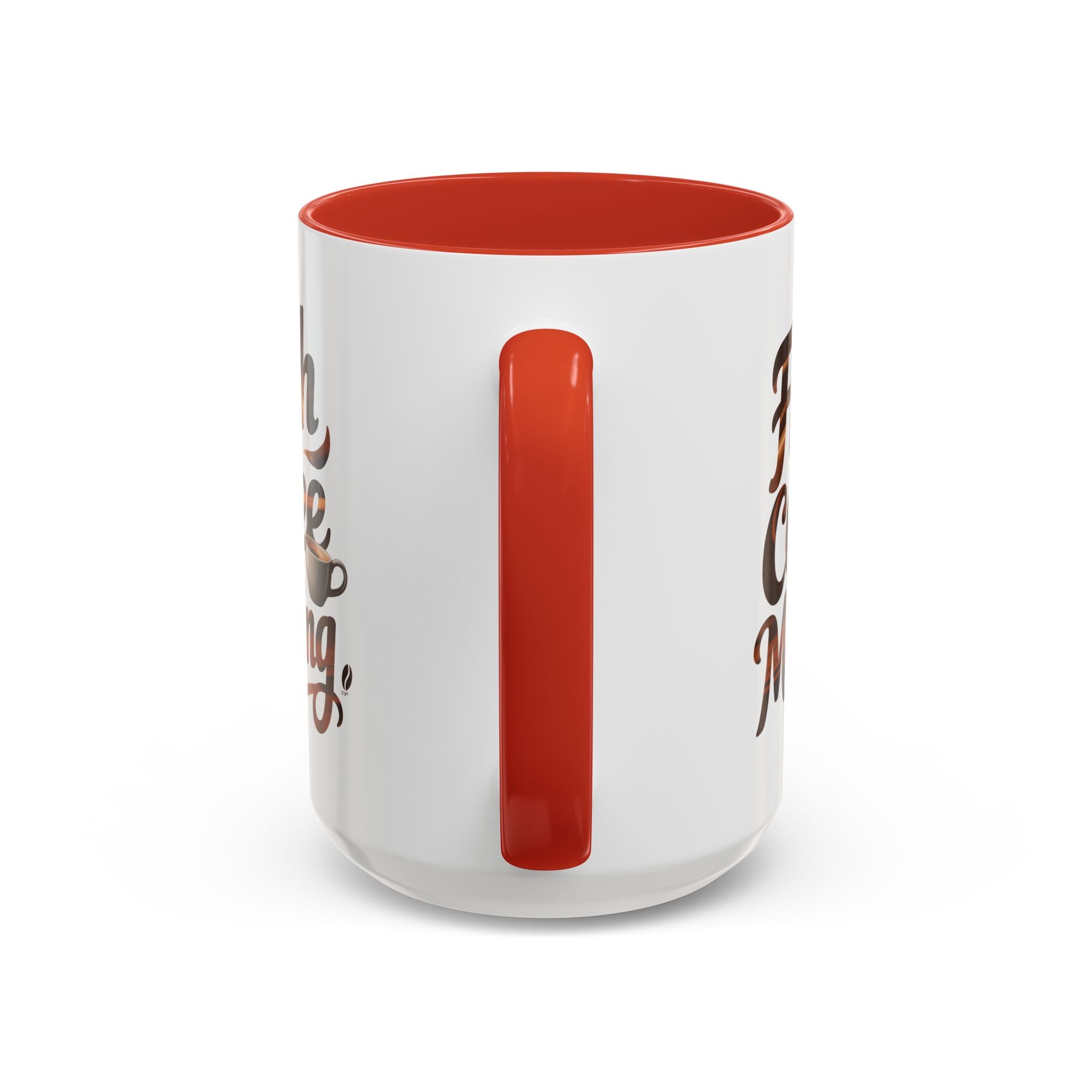 Morning Coffee Accent Mug - 'Fresh Coffee Morning' Design cup