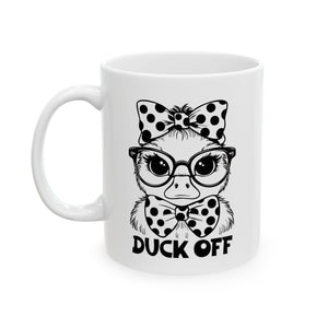 Funny attitude duck off coffee  Mug for Coffee Lovers,  Humorous Drinkware, Birthday Present, Office Humor