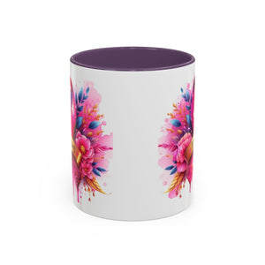 Inspirational Warrior Coffee Mug - Floral Design, Encouragement Gift, Cancer Awareness, Motivational Cup, Supportive Drinkware