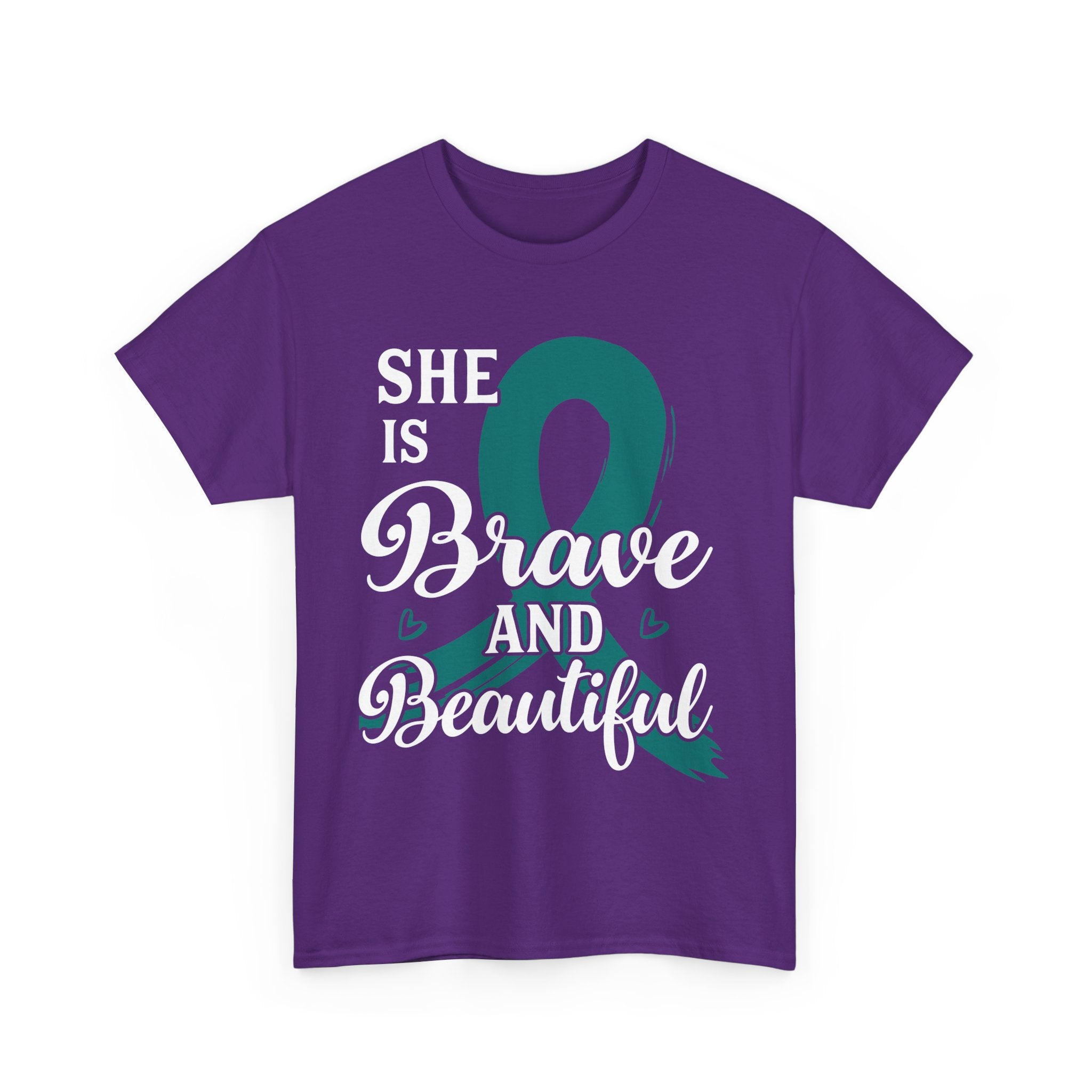 Empowering Brave & Beautiful Tee, Inspirational T-Shirt, Unisex Awareness Shirt, Gift for Support, Cancer Awareness Tee, Confidence T-Shirt