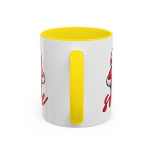 Smiling Heart Accent Coffee Mug - 11oz & 15oz | Cute Gift for Friends & Family